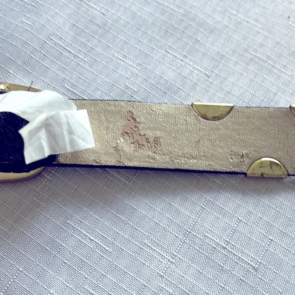 BLACK BELT WITH METALLIC GOLD STUDS